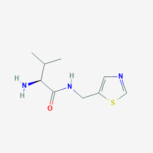 molecular formula C9H15N3OS B7927289 (S)-2-Amino-3-methyl-N-thiazol-5-ylmethyl-butyramide 