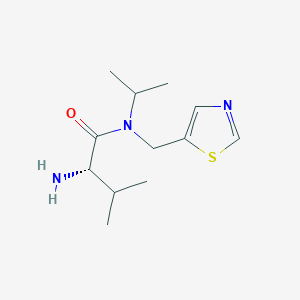 molecular formula C12H21N3OS B7927297 (S)-2-Amino-N-isopropyl-3-methyl-N-thiazol-5-ylmethyl-butyramide 