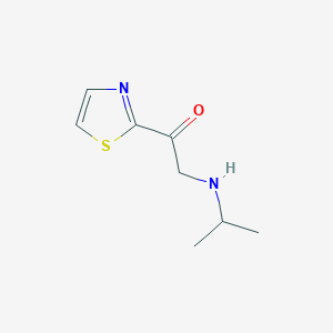 molecular formula C8H12N2OS B7927305 2-Isopropylamino-1-thiazol-2-yl-ethanone 