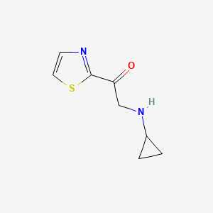 molecular formula C8H10N2OS B7927311 2-Cyclopropylamino-1-thiazol-2-yl-ethanone 