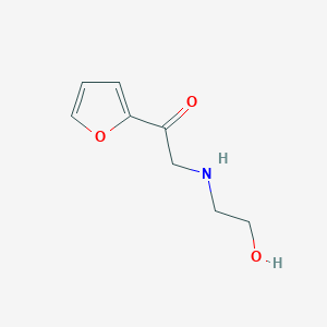 molecular formula C8H11NO3 B7927321 1-Furan-2-yl-2-(2-hydroxy-ethylamino)-ethanone 