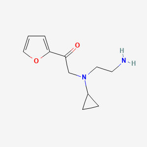 molecular formula C11H16N2O2 B7927332 2-[(2-Amino-ethyl)-cyclopropyl-amino]-1-furan-2-yl-ethanone 
