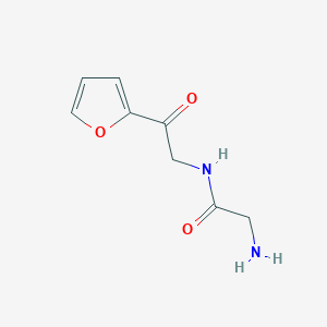 molecular formula C8H10N2O3 B7927343 2-Amino-N-(2-furan-2-yl-2-oxo-ethyl)-acetamide 