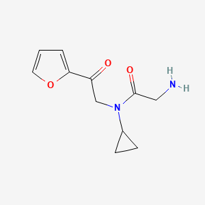 molecular formula C11H14N2O3 B7927365 2-Amino-N-cyclopropyl-N-(2-furan-2-yl-2-oxo-ethyl)-acetamide 