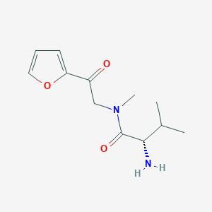 molecular formula C12H18N2O3 B7927396 (S)-2-Amino-N-(2-furan-2-yl-2-oxo-ethyl)-3,N-dimethyl-butyramide 