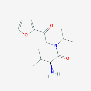 molecular formula C14H22N2O3 B7927403 (S)-2-Amino-N-(2-furan-2-yl-2-oxo-ethyl)-N-isopropyl-3-methyl-butyramide 