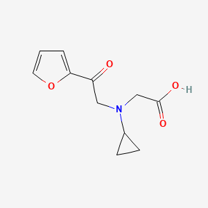 molecular formula C11H13NO4 B7927431 [Cyclopropyl-(2-furan-2-yl-2-oxo-ethyl)-amino]-acetic acid 