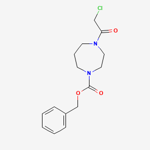 molecular formula C15H19ClN2O3 B7927455 4-(2-Chloro-acetyl)-[1,4]diazepane-1-carboxylic acid benzyl ester 