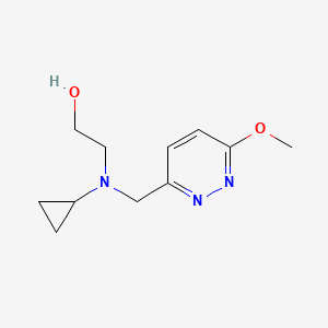 molecular formula C11H17N3O2 B7927522 2-[Cyclopropyl-(6-methoxy-pyridazin-3-ylmethyl)-amino]-ethanol 