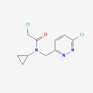 molecular formula C10H11Cl2N3O B7927551 2-Chloro-N-(6-chloro-pyridazin-3-ylmethyl)-N-cyclopropyl-acetamide 
