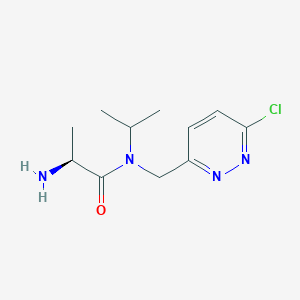 molecular formula C11H17ClN4O B7927602 (S)-2-Amino-N-(6-chloro-pyridazin-3-ylmethyl)-N-isopropyl-propionamide 