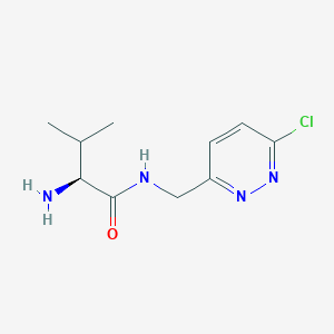 molecular formula C10H15ClN4O B7927610 (S)-2-Amino-N-(6-chloro-pyridazin-3-ylmethyl)-3-methyl-butyramide 