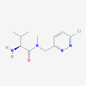 molecular formula C11H17ClN4O B7927611 (S)-2-Amino-N-(6-chloro-pyridazin-3-ylmethyl)-3,N-dimethyl-butyramide 