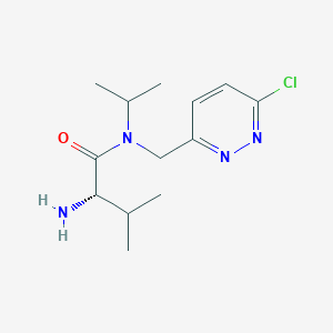 molecular formula C13H21ClN4O B7927615 (S)-2-Amino-N-(6-chloro-pyridazin-3-ylmethyl)-N-isopropyl-3-methyl-butyramide 