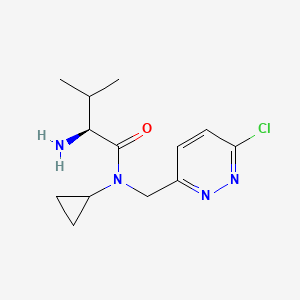 molecular formula C13H19ClN4O B7927620 (S)-2-Amino-N-(6-chloro-pyridazin-3-ylmethyl)-N-cyclopropyl-3-methyl-butyramide 