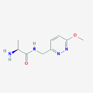 molecular formula C9H14N4O2 B7927624 (S)-2-Amino-N-(6-methoxy-pyridazin-3-ylmethyl)-propionamide 