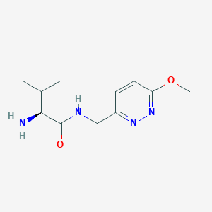 molecular formula C11H18N4O2 B7927645 (S)-2-Amino-N-(6-methoxy-pyridazin-3-ylmethyl)-3-methyl-butyramide 