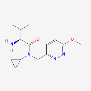 molecular formula C14H22N4O2 B7927655 (S)-2-Amino-N-cyclopropyl-N-(6-methoxy-pyridazin-3-ylmethyl)-3-methyl-butyramide 