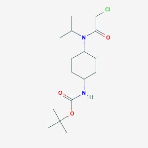 molecular formula C16H29ClN2O3 B7927689 {4-[(2-Chloro-acetyl)-isopropyl-amino]-cyclohexyl}-carbamic acid tert-butyl ester 