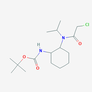molecular formula C16H29ClN2O3 B7927694 {2-[(2-Chloro-acetyl)-isopropyl-amino]-cyclohexyl}-carbamic acid tert-butyl ester 