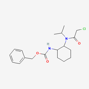 molecular formula C19H27ClN2O3 B7927729 {2-[(2-Chloro-acetyl)-isopropyl-amino]-cyclohexyl}-carbamic acid benzyl ester 