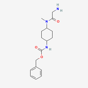 molecular formula C17H25N3O3 B7927749 {4-[(2-Amino-acetyl)-methyl-amino]-cyclohexyl}-carbamic acid benzyl ester 
