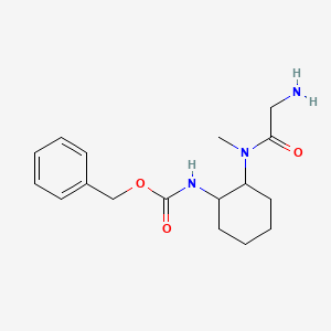 molecular formula C17H25N3O3 B7927751 {2-[(2-Amino-acetyl)-methyl-amino]-cyclohexyl}-carbamic acid benzyl ester 