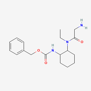 molecular formula C18H27N3O3 B7927761 {2-[(2-Amino-acetyl)-ethyl-amino]-cyclohexyl}-carbamic acid benzyl ester 