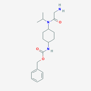 molecular formula C19H29N3O3 B7927771 {4-[(2-Amino-acetyl)-isopropyl-amino]-cyclohexyl}-carbamic acid benzyl ester 