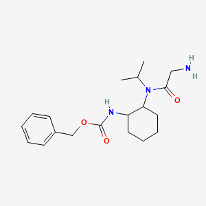 molecular formula C19H29N3O3 B7927773 {2-[(2-Amino-acetyl)-isopropyl-amino]-cyclohexyl}-carbamic acid benzyl ester 