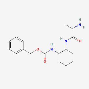 molecular formula C17H25N3O3 B7927795 [2-((S)-2-Amino-propionylamino)-cyclohexyl]-carbamic acid benzyl ester 