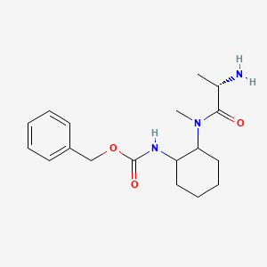 molecular formula C18H27N3O3 B7927811 {2-[((S)-2-Amino-propionyl)-methyl-amino]-cyclohexyl}-carbamic acid benzyl ester 