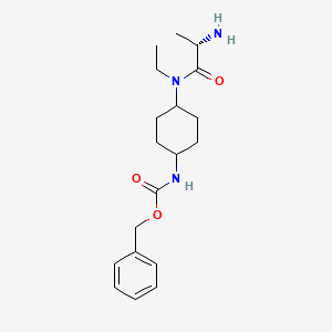 molecular formula C19H29N3O3 B7927819 {4-[((S)-2-Amino-propionyl)-ethyl-amino]-cyclohexyl}-carbamic acid benzyl ester 