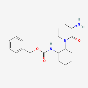 molecular formula C19H29N3O3 B7927826 {2-[((S)-2-Amino-propionyl)-ethyl-amino]-cyclohexyl}-carbamic acid benzyl ester 