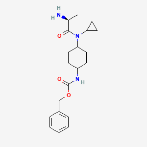 molecular formula C20H29N3O3 B7927838 {4-[((S)-2-Amino-propionyl)-cyclopropyl-amino]-cyclohexyl}-carbamic acid benzyl ester 