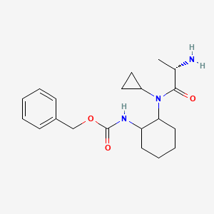 molecular formula C20H29N3O3 B7927840 {2-[((S)-2-Amino-propionyl)-cyclopropyl-amino]-cyclohexyl}-carbamic acid benzyl ester 