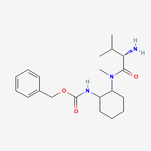 molecular formula C20H31N3O3 B7927856 {2-[((S)-2-Amino-3-methyl-butyryl)-methyl-amino]-cyclohexyl}-carbamic acid benzyl ester 