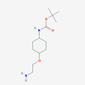 molecular formula C13H26N2O3 B7927880 [4-(2-Amino-ethoxy)-cyclohexyl]-carbamic acid tert-butyl ester 