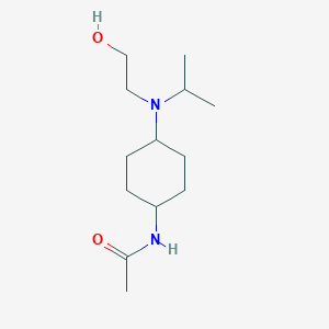 molecular formula C13H26N2O2 B7927953 N-{4-[(2-Hydroxy-ethyl)-isopropyl-amino]-cyclohexyl}-acetamide 