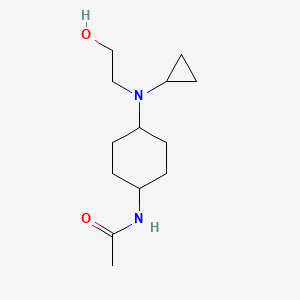 molecular formula C13H24N2O2 B7927961 N-{4-[Cyclopropyl-(2-hydroxy-ethyl)-amino]-cyclohexyl}-acetamide 