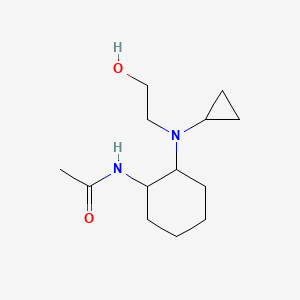molecular formula C13H24N2O2 B7927967 N-{2-[Cyclopropyl-(2-hydroxy-ethyl)-amino]-cyclohexyl}-acetamide 