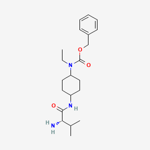 molecular formula C21H33N3O3 B7927972 [4-((S)-2-Amino-3-methyl-butyrylamino)-cyclohexyl]-ethyl-carbamic acid benzyl ester 