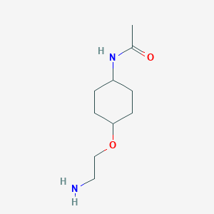molecular formula C10H20N2O2 B7927980 N-[4-(2-Amino-ethoxy)-cyclohexyl]-acetamide 