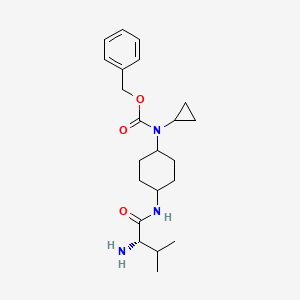 molecular formula C22H33N3O3 B7927991 [4-((S)-2-Amino-3-methyl-butyrylamino)-cyclohexyl]-cyclopropyl-carbamic acid benzyl ester 