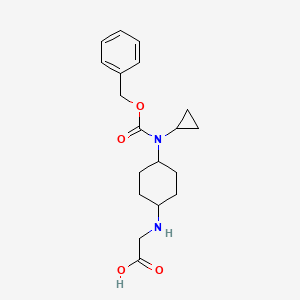 molecular formula C19H26N2O4 B7928014 [4-(Benzyloxycarbonyl-cyclopropyl-amino)-cyclohexylamino]-acetic acid 