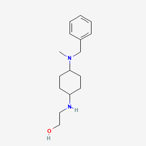 molecular formula C16H26N2O B7928020 2-[4-(Benzyl-methyl-amino)-cyclohexylamino]-ethanol 
