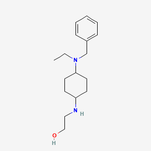 molecular formula C17H28N2O B7928031 2-[4-(Benzyl-ethyl-amino)-cyclohexylamino]-ethanol 