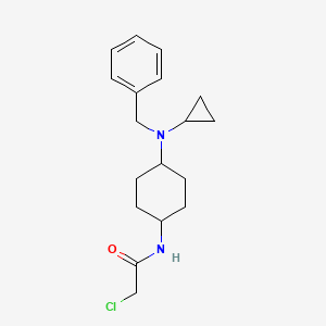 molecular formula C18H25ClN2O B7928111 N-[4-(Benzyl-cyclopropyl-amino)-cyclohexyl]-2-chloro-acetamide 