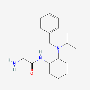 molecular formula C18H29N3O B7928132 2-Amino-N-[2-(benzyl-isopropyl-amino)-cyclohexyl]-acetamide 