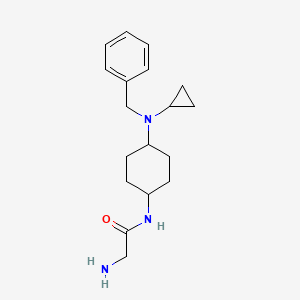 molecular formula C18H27N3O B7928136 2-Amino-N-[4-(benzyl-cyclopropyl-amino)-cyclohexyl]-acetamide 